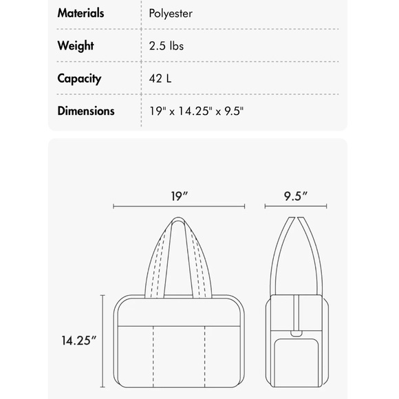 NWT CALPAK Luka LARGE Duffel in Gunmetal - Picture 7 of 8